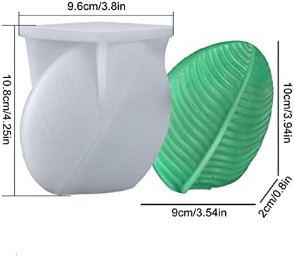 3D Folha de vela Soap silicone FONDANT BOLENT CHOLOCH Candy Baking Gesso de gesso de gesso