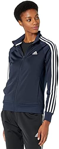 Aquecimento Essential do Adidas Womens Slim 3 Stripes Track Top