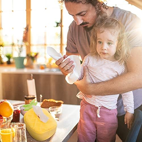 Caixa de lenço de tecido de frutas de abacaxi de abacax