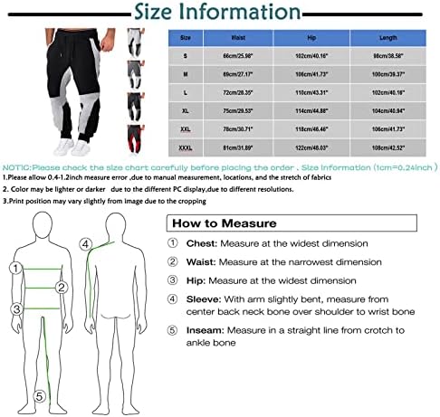 Calças masculinas Xiaxogool, corredores de moletom masculino com bolsos profundos Cantura elástica de cordão