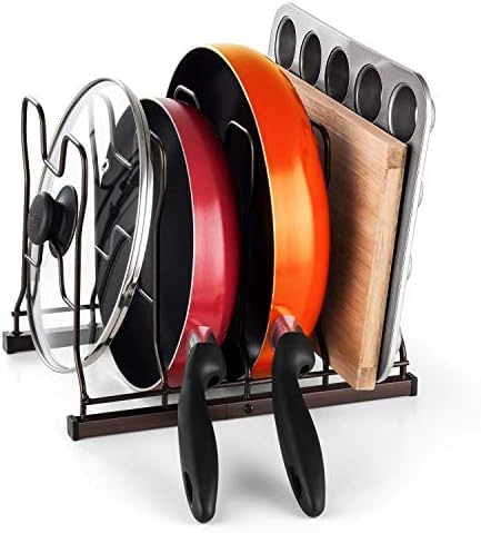 PAN de tendências simples e tampa de tampa de maconha, porta -prateleiras, balcão de cozinha e organizador de armários, preto