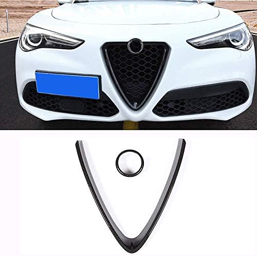 Yiwang Carbon Fiber Style Abs Chrome Front Grill Decoração TRIME