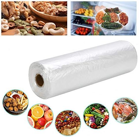 Sacos de armazenamento de alimentos PINSHION, 12 x 16 plástico produzem bolsa em rolo, frutas, vegetais, pão, armazenamento