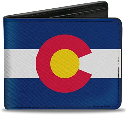 Carteira Bifold Pu Bifold - bandeira do Colorado centralizada