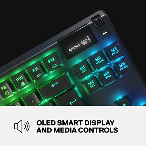 Teclado de jogos Steelseries APEX 7 com tela inteligente OLED