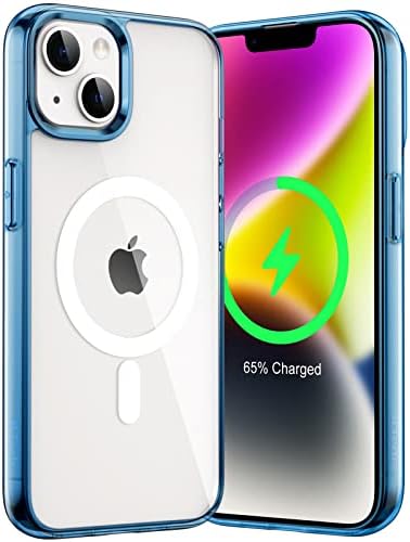 Caso magnético JETECH para iPhone 14 Plus de 6,7 polegadas compatíveis com carregamento sem fio MagSafe, capa de para-choque à prova