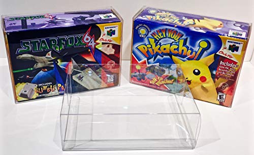 1 PCS Box Protector para N64 Starfox/Hey You Pikachu Nintendo 64 Claro Exibição