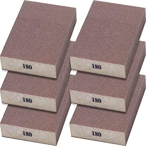 Sunxeke 6pcs Lixando esponja 180 GRIT+12 PCS LIDAGEM BLOCOS DE SPONGE 240-320 4 PCS / 320-400 4 PCS / 800-1000 4 PCs