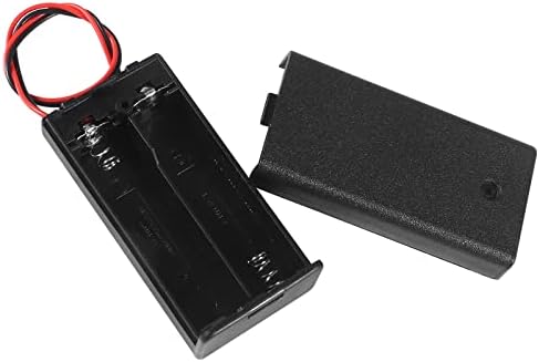 Aoicrie AA Battery Solder com interruptor e tampa, capa de suporte de bateria AA de 2 x 1,5V com o interruptor liga/desliga