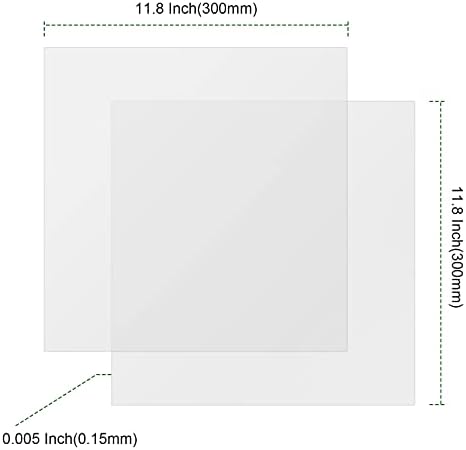 Pingeui 50 pacote de 6 mil lençóis em branco, 12 x 12 polegadas quadradas em branco Modelos Mylar, material de estêncil em branco