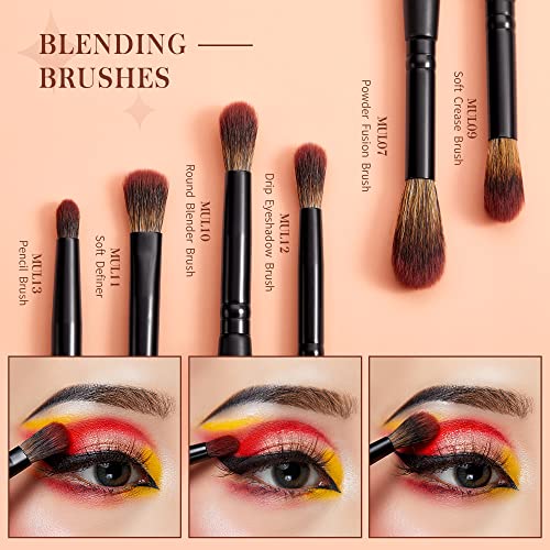 Jessup Eye Brushes Conjunto 16pcs T272 com Jessup Falseyelashes 5 pares Fe502