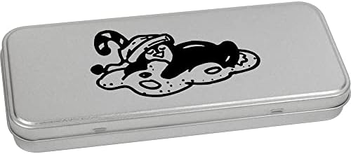 Azeeda 'Sleeping Penguin' Metal Articled Stationery Tin/Storage Box