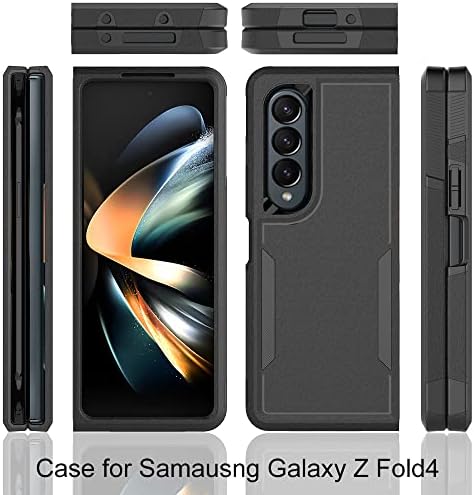 Wogroo Galaxy Z Fold 4 Caixa, Cague Samsung Z Fold 4, Caixa de proteção à prova de choque, forte e durável para Samsung Galaxy