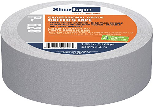 SHURTAPE P- 628 GRADE PROFISSIONAL, fita de gaffer revestida, 48 mm x 50m, marcação de distanciamento social, cinza, 1 rolo