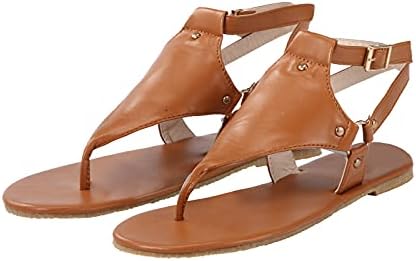 Sandálias feminino flop arco suporte, feminino aberto de pé romano sandália plana sandálias Back Zipper Travel Beach Shoes