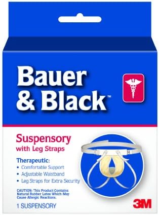 3m Bauer e Black 0-2 Suspensor com alça de perna, X-Large