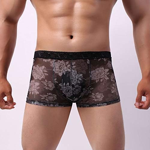 BMISEGM Men's Boxer Shorts Roupa íntima masculina de roupa íntima imprimida 4pc Lace respirável masculino masculino masculino