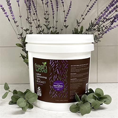 O odor de ondas frescas remove o balde de gel, 15,5 lb. | RECILLE DE ARIMENTO DE LIMÃO | Absorvedores de odor para casa | Alívio mais seguro de odor | Eliminador de odor à base de plantas naturais | Para cozinhar, lixo e animais de estimação