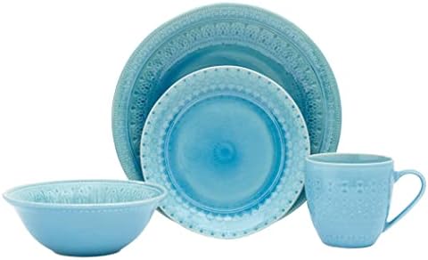 BAUM -ESSEX - Conjuntos de utensílios de jantar, conjunto de pratos de 16 peças para 4, bela decoração de casa inclui jantares, saladas, tigelas e canecas