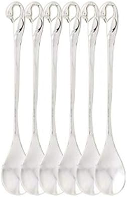 Kekkein 7pcs/6pcs Swan Base Fruit Base Forks Conjunto de aço inoxidável Salada de sobremesas de capa de café com bolo de tabela de talheres de talheres