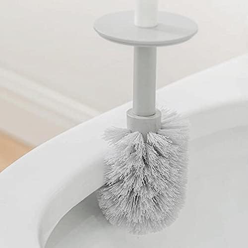 Escova de vaso sanitário zukeems 1pcs pincel de vaso sanitário branco e suporte de suporte, pincel de limpador de vaso sanitário anti-drip, alça longa, limpeza profunda branca