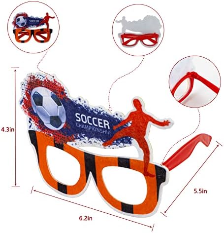Qoosea para o Super Bowl Favors Supplies Super Bowl Conjunto de atmosfera de novidades Eyeglasses de futebol e cocar