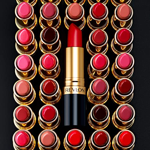 Revlon Lipstick Super Lustrous, Lipcolor de alto impacto com fórmula cremosa hidratante, infundida com vitamina E e óleo de abacate em vermelhos e corais, flores de cerejeira 0,15 oz