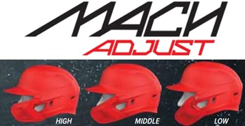 Rawlings | Mach Ajusta Guarda Facial | Peça de extensão ajustável | Capacetados da série Mach | Fosco | Opções LHB e RHB