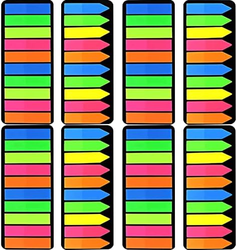 2400 peças Marcadores de página Guias de índice pegajoso, guias da bandeira de seta
