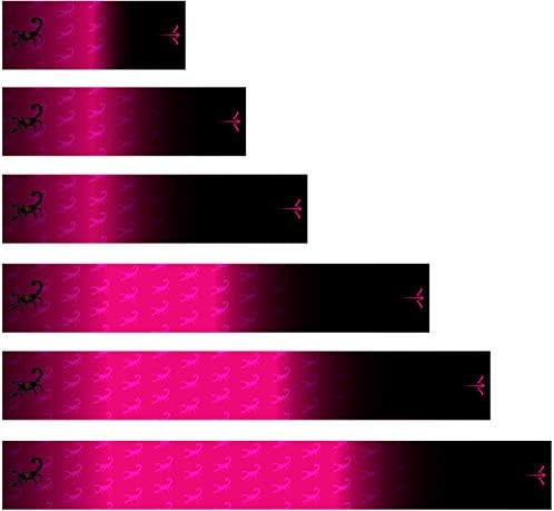 Arco de arco e flecha de água branca laminada rosa escorpião Black Fade Arrow Pack 15 PC Pacote Escolha o comprimento da largura