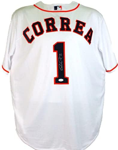 Carlos Correa autografou Houston Astros Majestic Jersey -Jsa W *Silver - Jerseys MLB autografadas