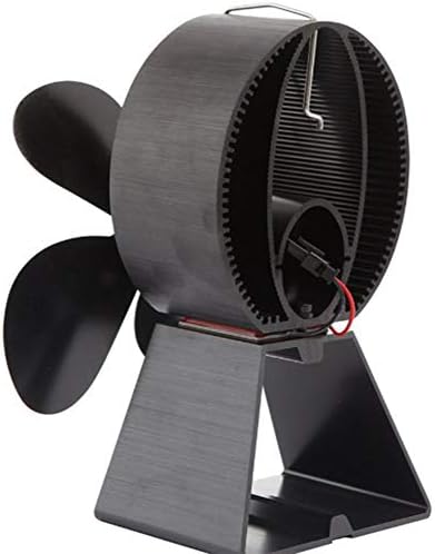 Malaxa lianxiao - ventilador de fogão alimentado por calor, 4 lareiras de lâminas fã, ardente de madeira ecológica silenciosa