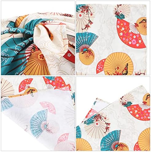 LOGOFUN Bento embrulhando pano furoshiki embrulhando pano lenço de pano japonês estilo bento almoço capa de bandana
