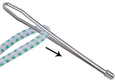 Rmisodo 6 peças Fácil puxar o encadeador de agulha Bodkin Tweezer Metal Bodkin Ribbon Teclagem de tecelagem para a máquina de costura de rosqueamento elástico