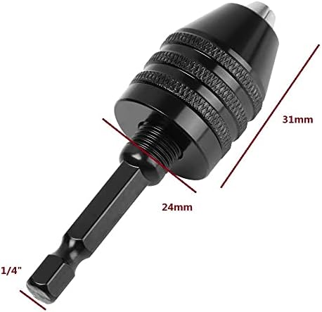 Fixinus 2 peças Adaptador de broca - Adaptador de broca de hastes hexadecimal de 1/4 de polegada, perfil de broca de chuck de impacto,