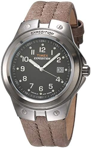 Timex Men T49631 Expedição Metal Tech Brown Leather Welp Watch