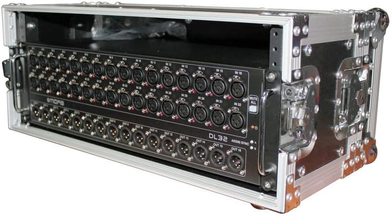 Prox 4U Deluxe Effects Rack 7 Deep Rail to Rail com alça - compensado laminado de 3/8 protetor - X -4U7D