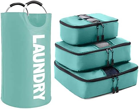 Gorilla Grip Laundry Basket e 3 peças de embalagem, lavanderia tamanho 82L, alças de transporte fáceis, viagens de economia