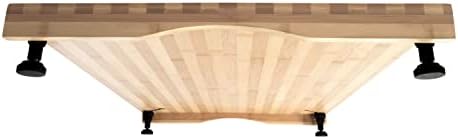 Gaveta superior britânica Tampa de fogão de madeira extra grande - Bamboo Wood fogão a madeira de fogão e bloco de corte com pernas