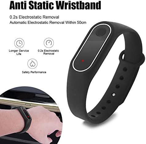 Pulseira anti estática, pulseira anti estática pulseira automática eliminadora estática automática pulseira de pulseira pulseira eletrostática Anti -estática pulseira de silicone pulseira para homens mulheres crianças ou ancião