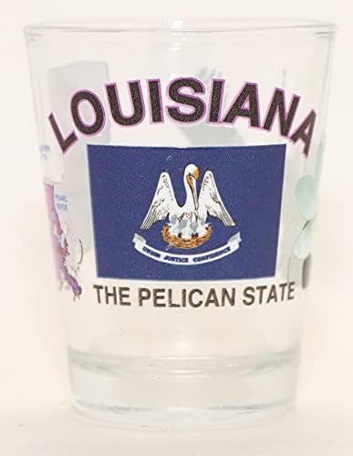 Louisiana, a coleção All-American Shot Glass de coleção do Estado Pelicano