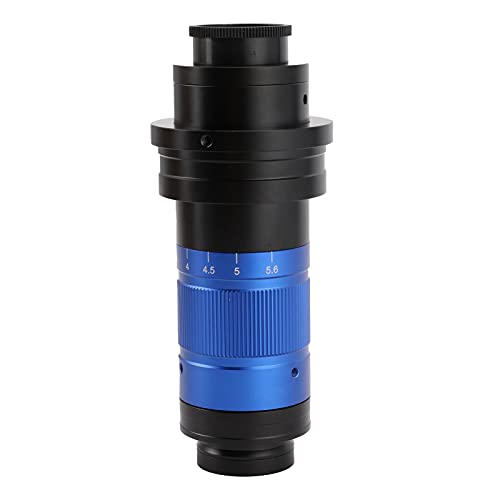 Lente objetiva do microscópio composto acromático, adaptador de lente de alto vidro continuamente ajustável conveniente para microscópio