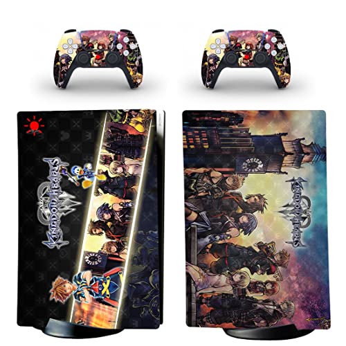 Jogo The Sora Kingdom Role-Playing PS4 ou PS5 Skin Stick Hearts para PlayStation 4 ou 5 Console e 2 Controllers Decal