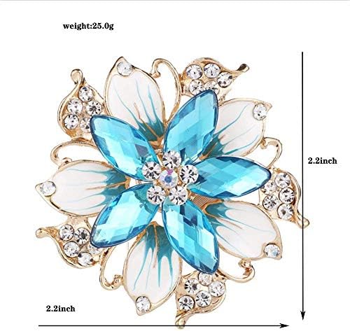 Broches de cristal de flores Moda de moda linda criada Rhinestone Broche floral Boa ideia para banquete de casamento de dança de festa para mulheres elegantes meninas