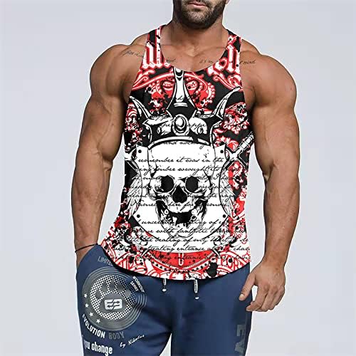 Camisas de vestido masculino de verão Tanque de praia Mens Tampa de verão 3D Graphic GRAPHIC RAPia camiseta de camiseta de camiseta