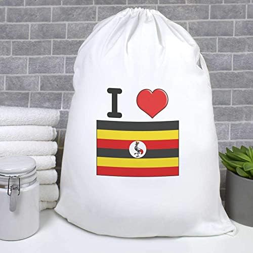 Azeeda 'eu amo uganda' lavanderia/bolsa de lavagem/armazenamento