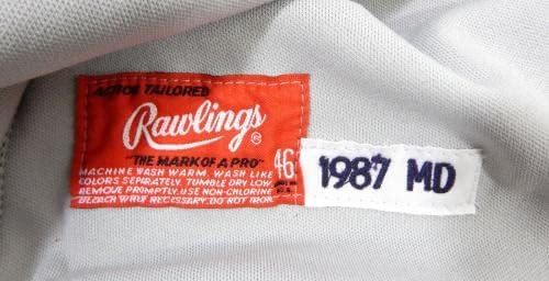 1987 Midland Angels 37 Game usou Grey Jersey 46 DP24232 - Jerseys MLB usada para jogo MLB