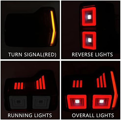Luzes traseiras da luz de choque LED luzes traseiras para 2015 - 2021 F150 com sinal de corrida e freio e giro e lente fumada