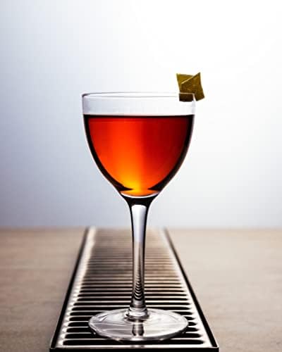 Nick e Nora Coupe Cocktail Glasses - Conjunto de Hand Soft de 2, Pequeno copo de cupê vintage simples para servir um Manhattan, Martini, Aperitif, Algonquin ou vinho do porto, 5 onças