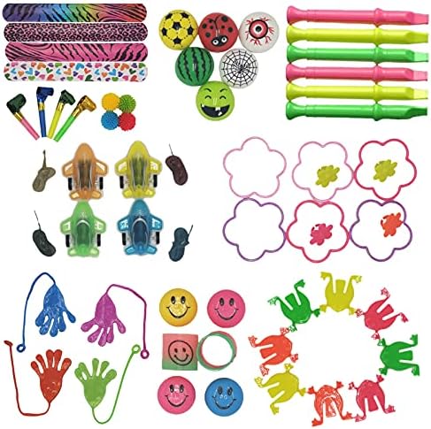 Angong 60 peças de brindes para brindes para festas infantis Mini brinquedos de variedade, combinações especiais de brinquedos para descontos para festas de aniversário, recompensas em sala de aula, carnavais